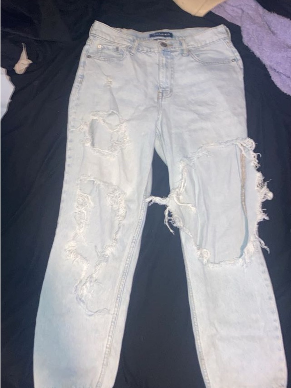 Aeropostale Light Blue High-Rise Mom Jeans
